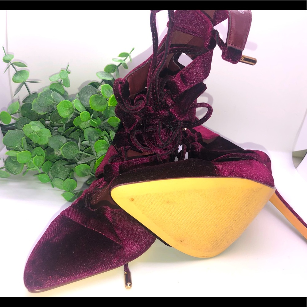 Purple suede shoes